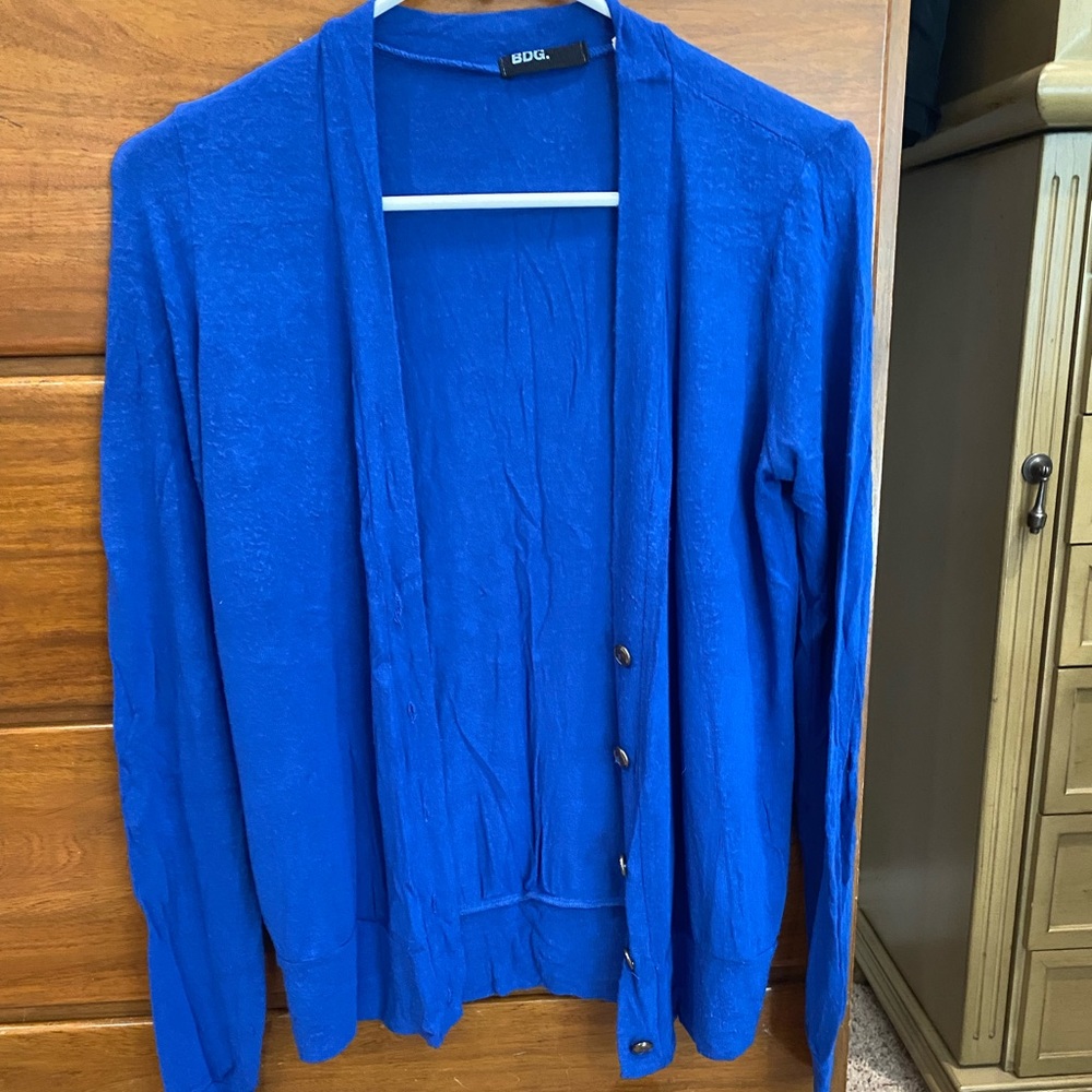 BDG Blue Cardigan Sweater Size XS